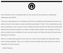 Reach Records Statement Gawvi